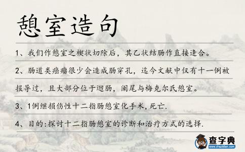 憩室造句