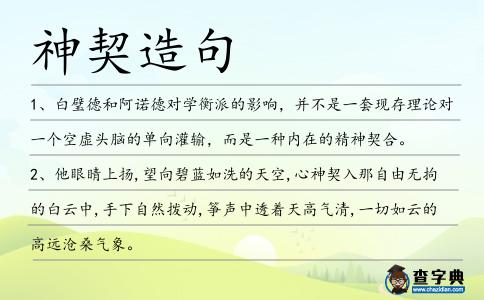 神契造句