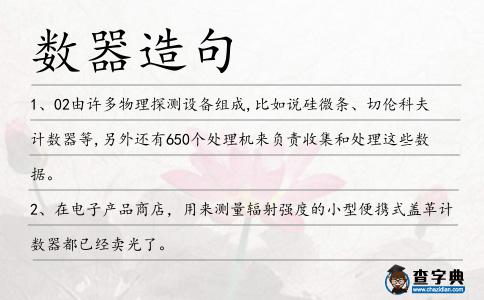 數(shù)器造句