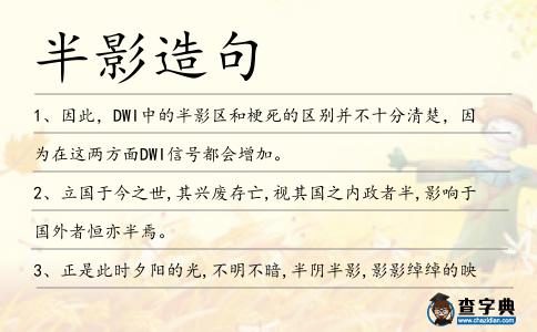 半影造句