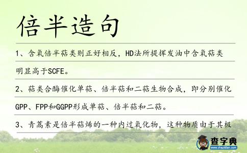 倍半造句