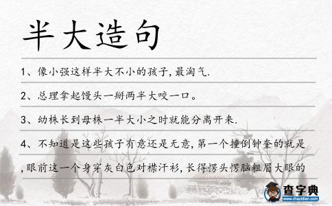 半大造句