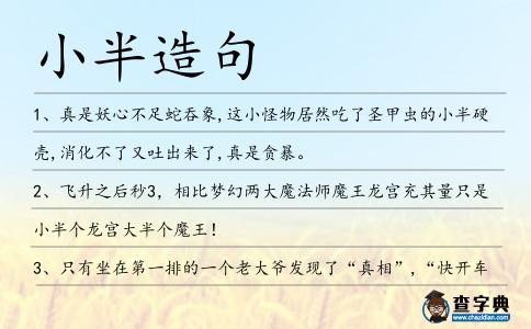 小半造句