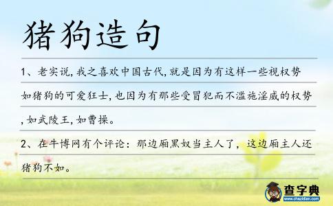 豬狗造句