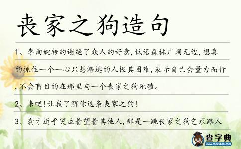 喪家之狗造句