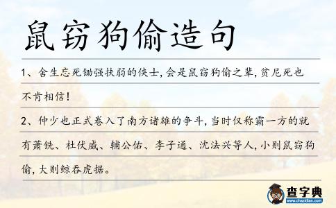 鼠竊狗偷造句