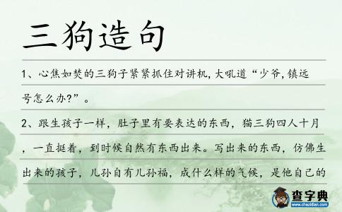 三狗造句