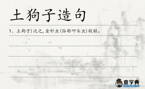 土狗子造句