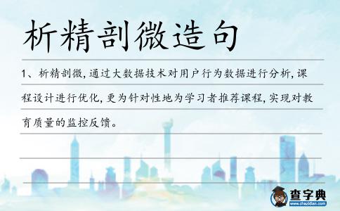 析精剖微造句