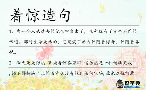 著驚造句