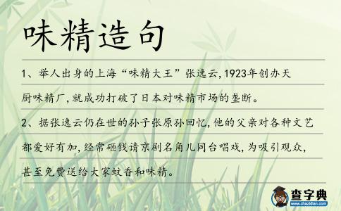 味精造句