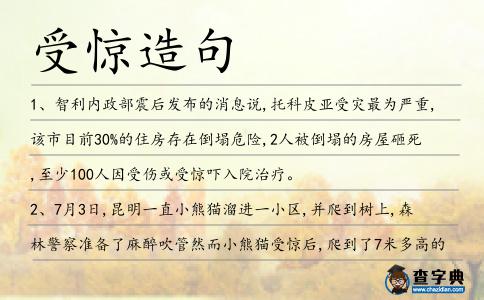 受驚造句