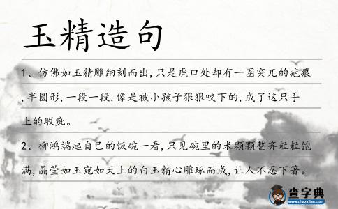 玉精造句