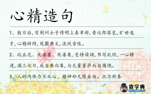 心精造句