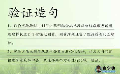 驗證造句