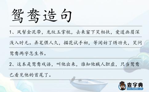 鴛鴦造句