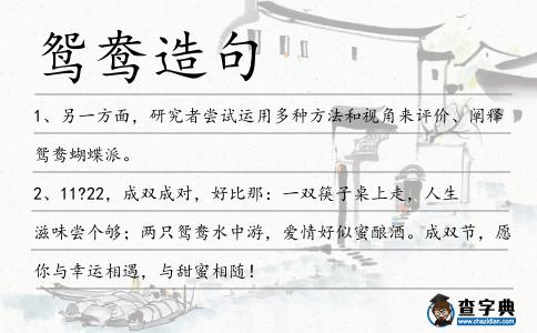 鴛鴦造句