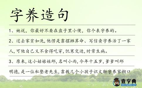 字養造句