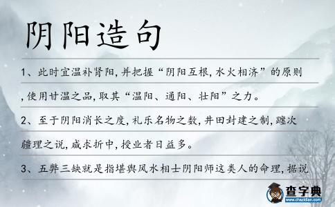 陰陽造句