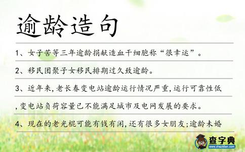 逾齡造句
