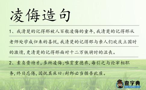凌侮造句