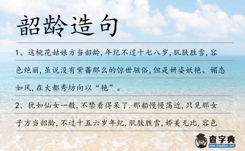 韶齡造句