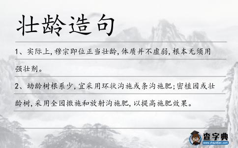 壯齡造句
