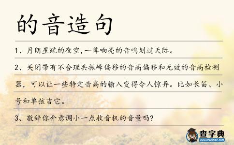 的音造句