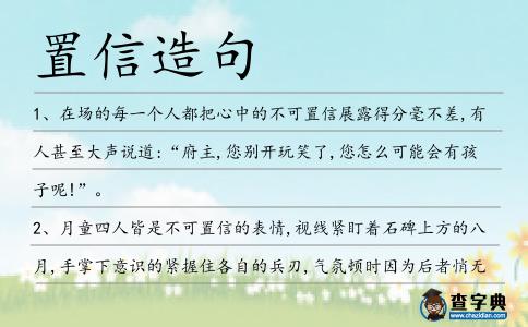 置信造句