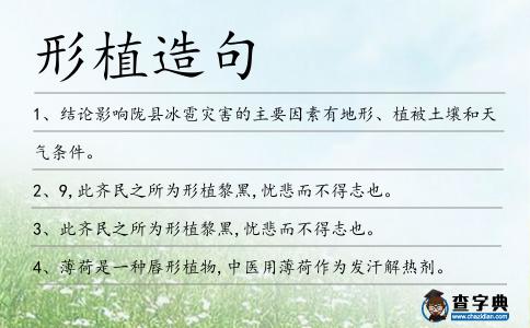 形植造句
