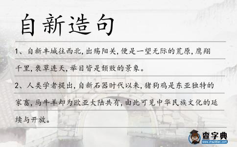 自新造句