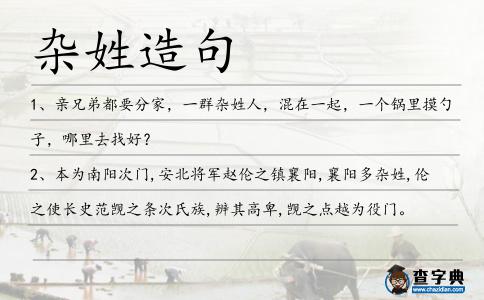 雜姓造句