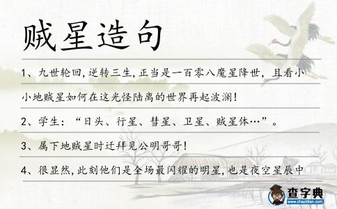 賊星造句