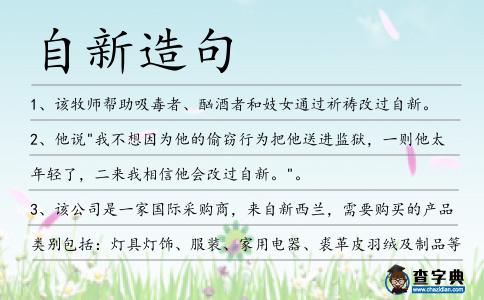 自新造句
