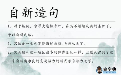 自新造句