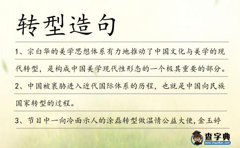 轉(zhuǎn)型造句