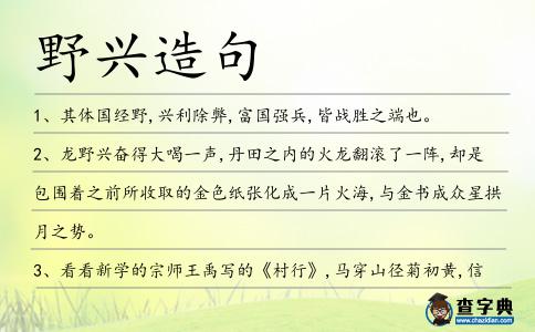 野興造句