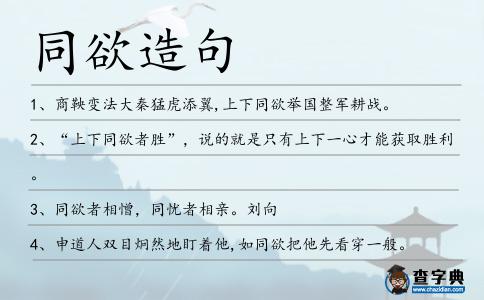 同欲造句