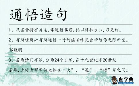 通悟造句