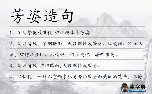 芳姿造句