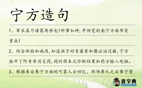 寧方造句