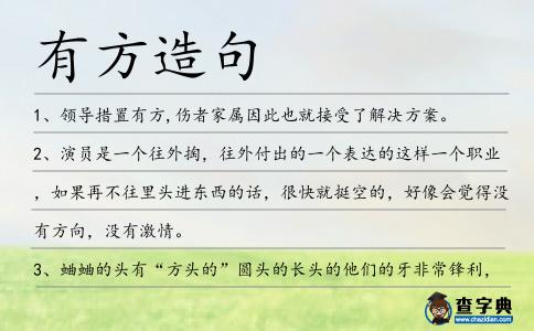 有方造句