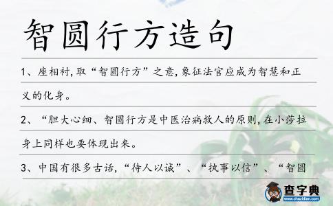 智圓行方造句