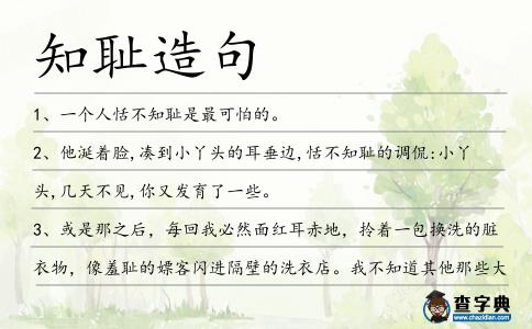 知恥造句