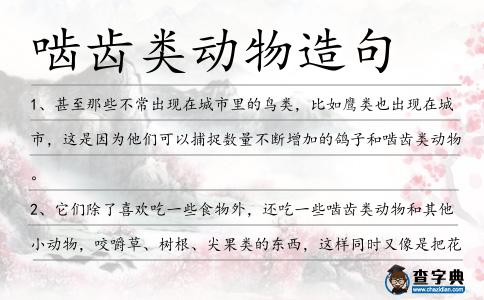 嚙齒類動物造句