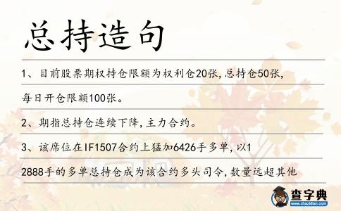 總持造句