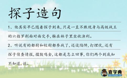 探子造句
