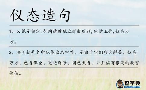 儀態造句