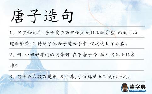 唐子造句