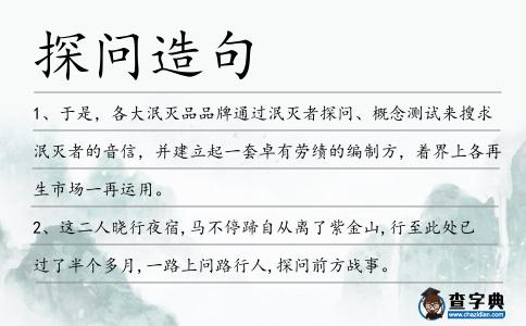 探問造句